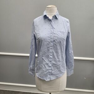 H&M Sky Blue Patterned Shirt